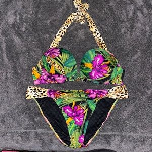 Victoria’s Secret Bombshell bikini swim suit set 36B Large bottoms